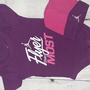 Jordan baby onesie and hat